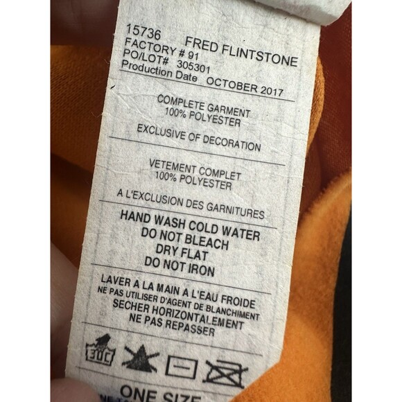 Rubies Fred Flintstone Costume Tunic Tie One Size Adult - Picture 11 of 11